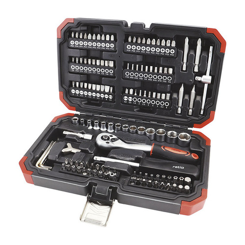 ESTUCHE VASOS Y PUNTAS 130PCS CR-V RATIO