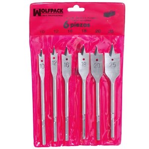 JUEGO BROCAS PLANAS MADERA 3P