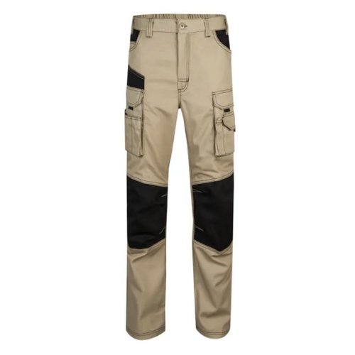 PANTALON CANVAS BICOLOR BEIGE/ARENA/NEGRO