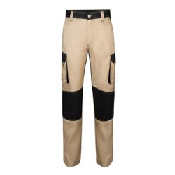PANTALON BICOLOR BEIGE/ARENA/NEGRO
