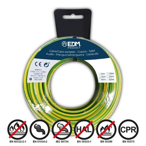 CABLECILLO 2.5 M BICOLOR 25 MT