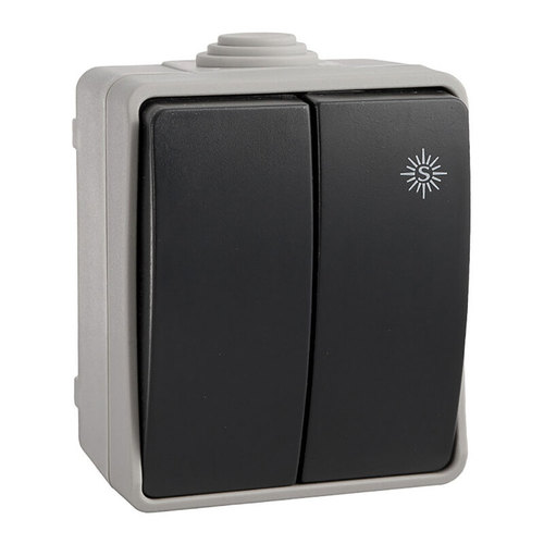 DOBLE CONMUTADOR ESTANCO RETRA