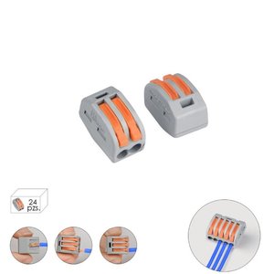 REGLETA CONEX RAP 2POL 24 U