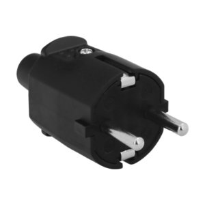 CLAVIJA TOMA TIERRA  4.8 MM NEGRO