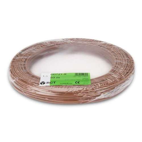 CABLE H07Z1 CPR 1.50 MARRON 50 M LIBRE DE HALOGENOS