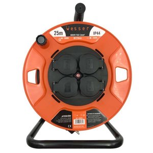 ENROLLACABLES WESSER 4 TAPAS IP44 3X1.5 MM  H05VV 25 M