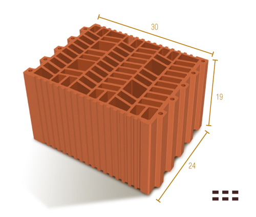 BLOQUE TERMOARCILLA 24X19X30 MIRA