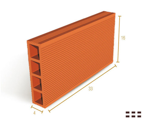 LADRILLO 4X16X33
