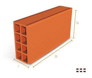 LADRILLO 7X16X33
