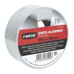 CINTA ADHESIVA DE ALUMINIO 50MMX50 M RATIO