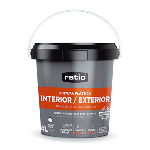 PINTURA PLASTICA INT/EXTERIOR RATIO 4 L
