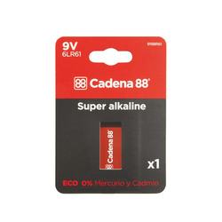PILA ALCALINA 6LR61 BL 1 CADENA 88