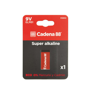 PILA ALCALINA 6LR61 BL 1 CADENA 88