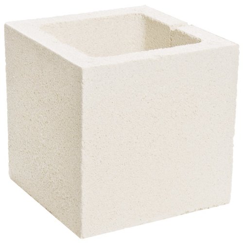 MEDIO BLOQUE LISO 20X20X20 BLANCO TASCA
