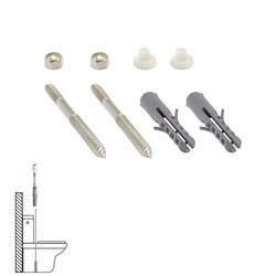 KIT SANITARIO FIJA WC 6X80 INOX (2 PZ)