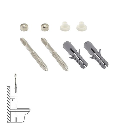 KIT SANITARIO FIJA WC 6X80 INOX (2 PZ)