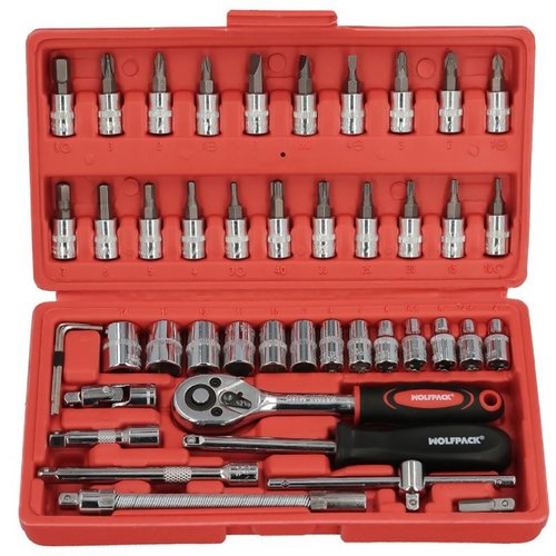 JUEGO LLAVES VASO PUNT 46P 1/4